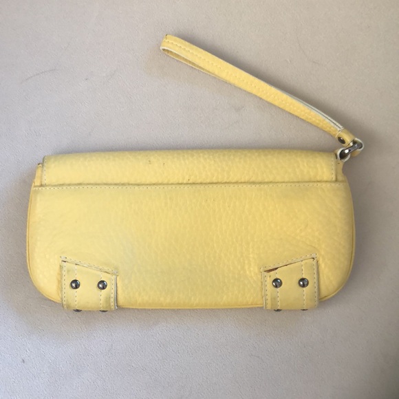 Cole Haan | Village spog yellow leather clutch wristlet handbag - Picture 8 of 15
